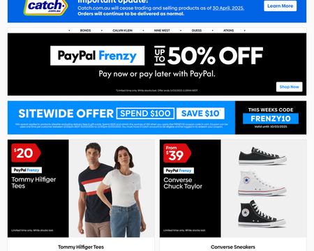 website thubmnail of Catch AU