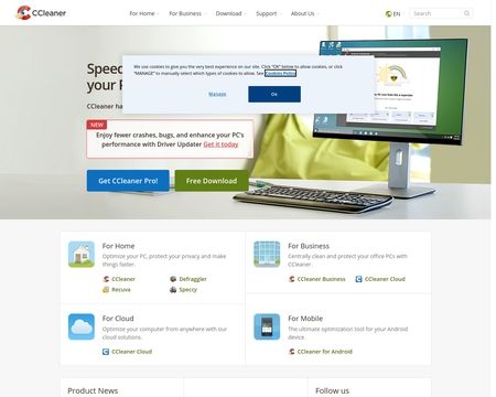 website thubmnail of CCleaner