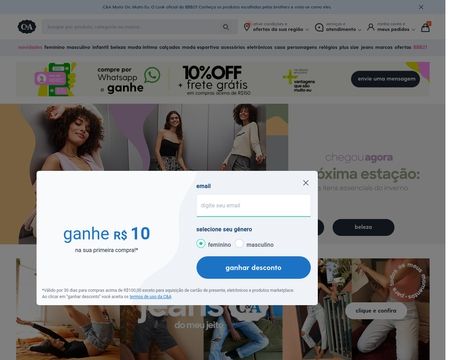 website thubmnail of C&A Loja Online