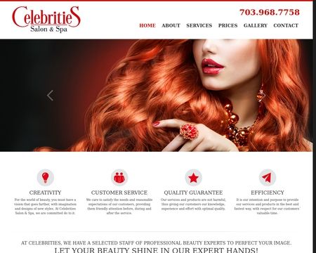 website thubmnail of CelebritiesSalonandSpa