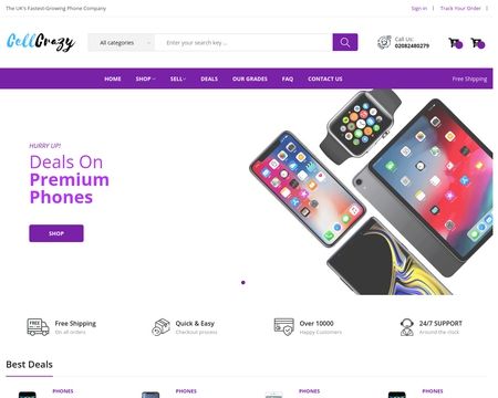 website thubmnail of Cellcrazy.co.uk