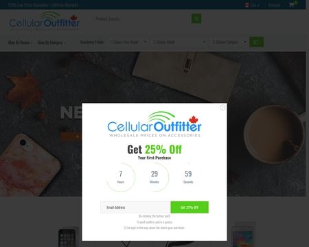 website thubmnail of Cellular Outfitter