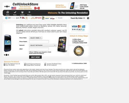 website thubmnail of CellUnlockStore