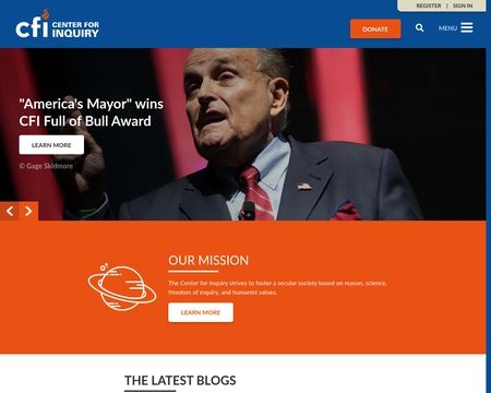 website thubmnail of Center For Inquiry