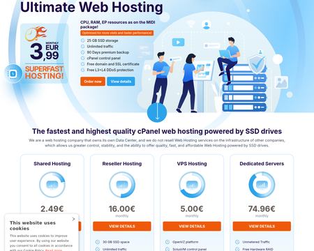 website thubmnail of Centohost