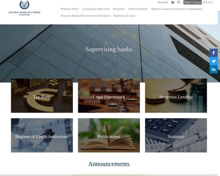 website thubmnail of Central Bank Of Cyprus
