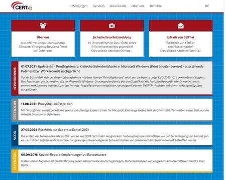 website thubmnail of Cert.at