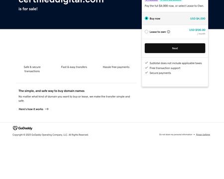 website thubmnail of Certifieddigital