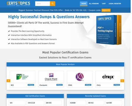 website thubmnail of Certstopics