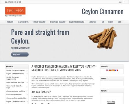 website thubmnail of Ceylon Cinnamon