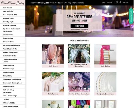 website thubmnail of Chair Cover Factory