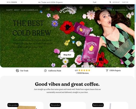 website thubmnail of Chamberlaincoffee