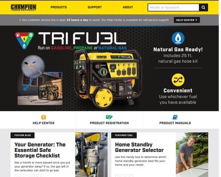 website thubmnail of Champion Power Equipment