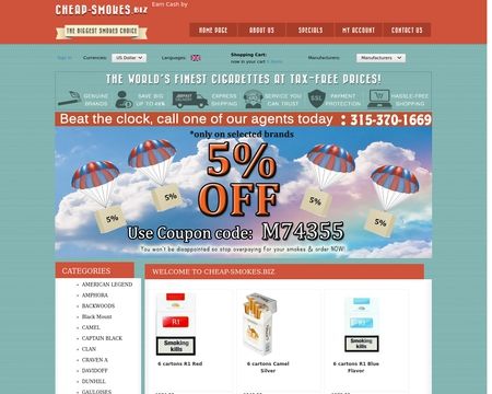 website thubmnail of Cheap-Smokes.biz