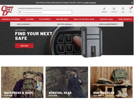 website thubmnail of Cheaper Than Dirt