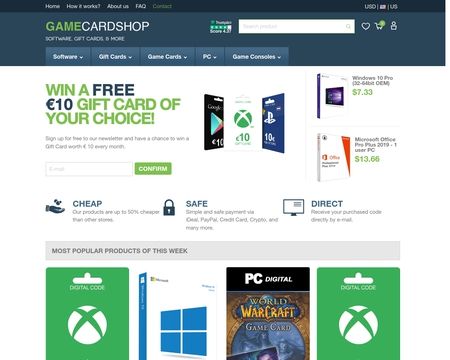website thubmnail of Cheapestgamecards