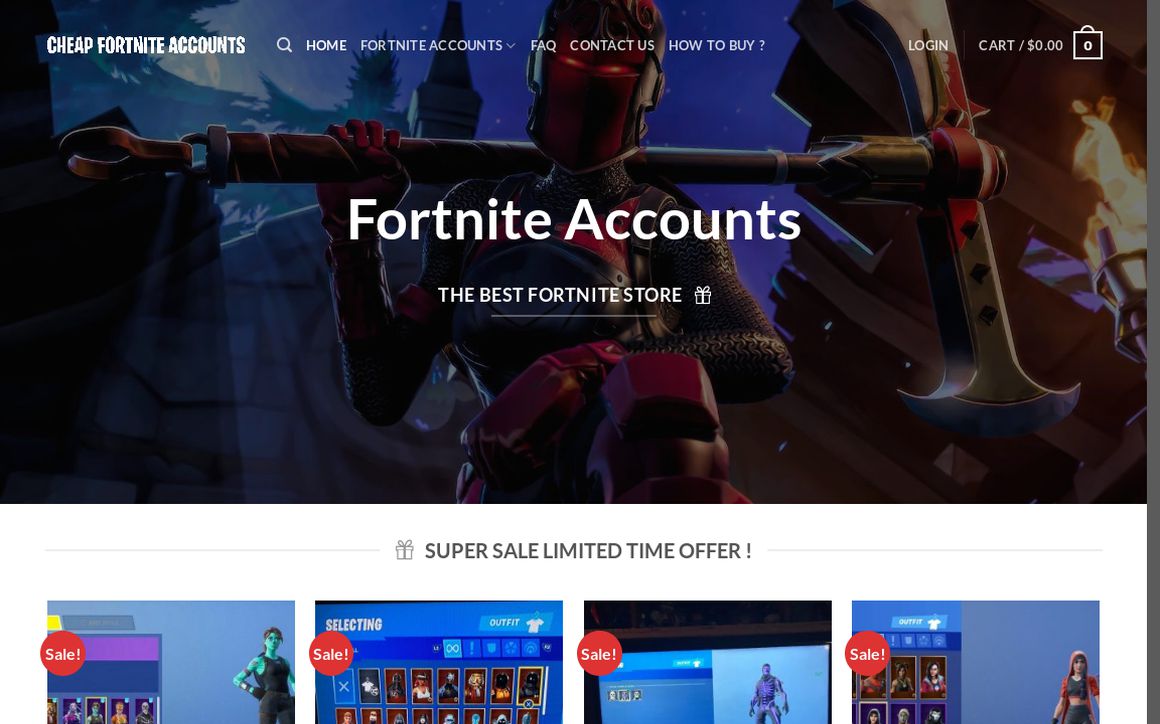website thubmnail of Cheapfortniteaccounts