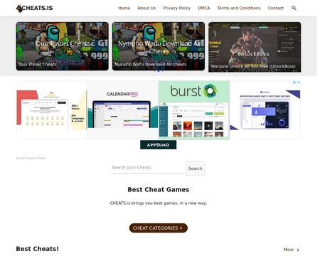 website thubmnail of Cheats.is