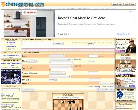 website thubmnail of Chessgames