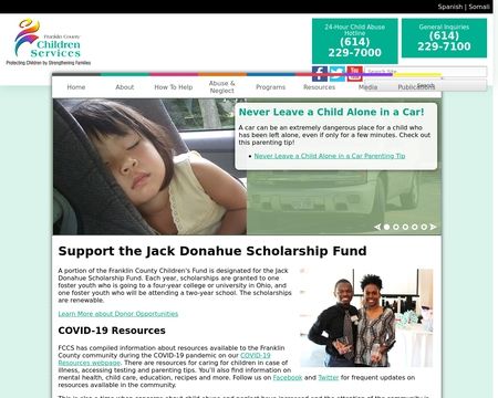 website thubmnail of Childrenservices.franklincountyohio.gov