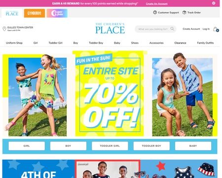 website thubmnail of The Children's Place