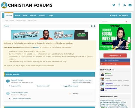website thubmnail of Christian Forums