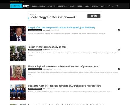 website thubmnail of ChristiansChat.net