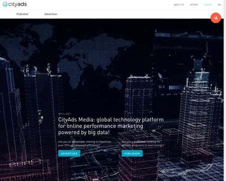 website thubmnail of Cityads.ru