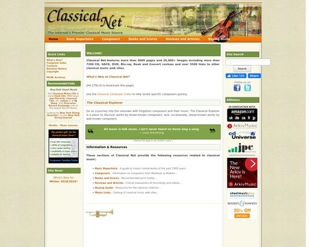 website thubmnail of ClassicalNet