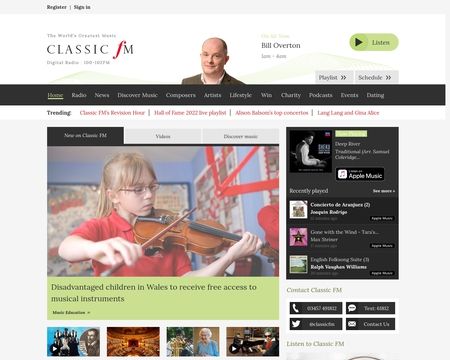 website thubmnail of Classic FM