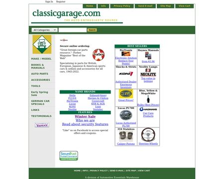 website thubmnail of ClassicGarage