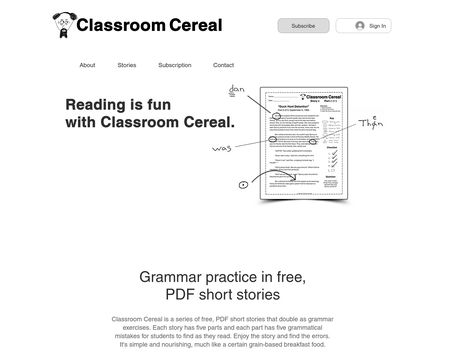 website thubmnail of Classroom Cereal