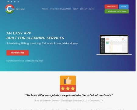 website thubmnail of Clean Calculator
