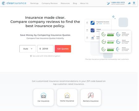 website thubmnail of Clearsurance