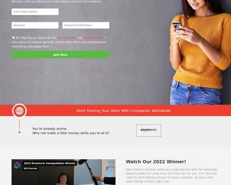 website thubmnail of Clear Voice Surveys