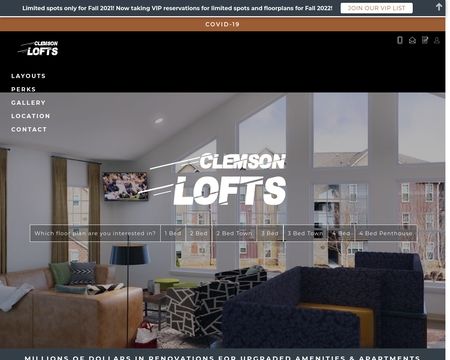 website thubmnail of Clemson Lofts