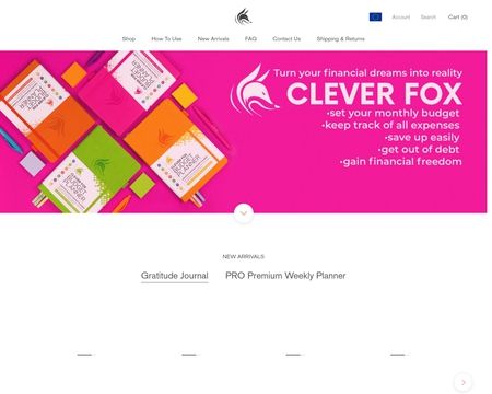 website thubmnail of Cleverfoxplanner
