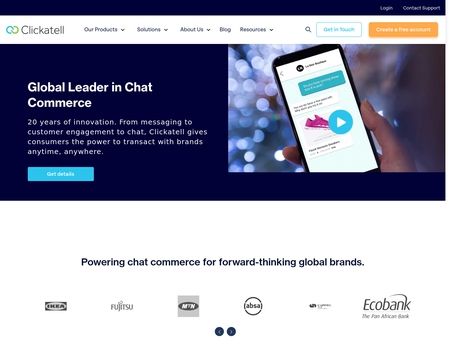 website thubmnail of Clickatell