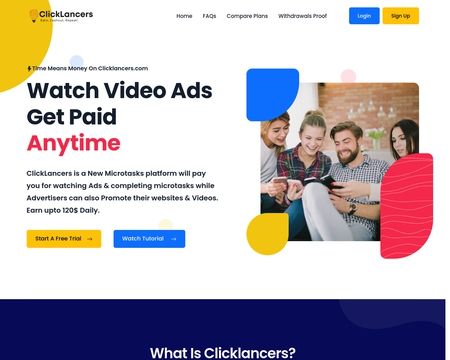 website thubmnail of Clicklancers