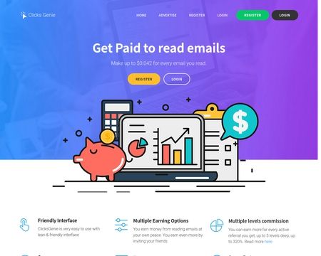 website thubmnail of Clicksgenie