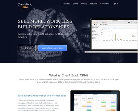 website thubmnail of Client Book CRM