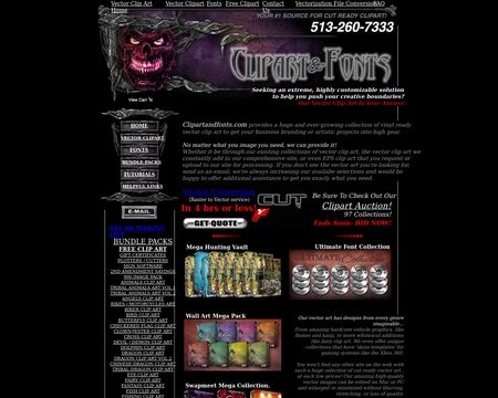 website thubmnail of ClipArtandFonts