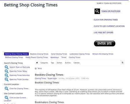 website thubmnail of Closingtimes.co.uk