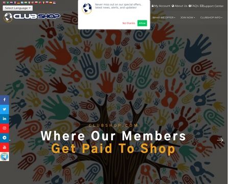 website thubmnail of ClubShop Online Mall