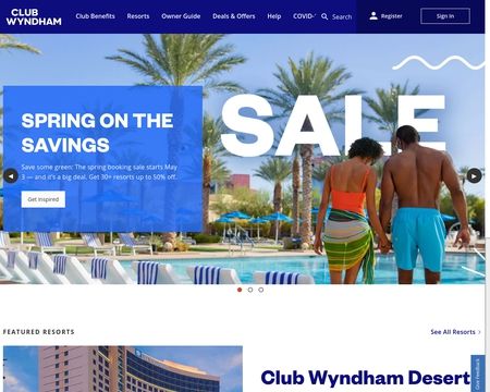 website thubmnail of Clubwyndham