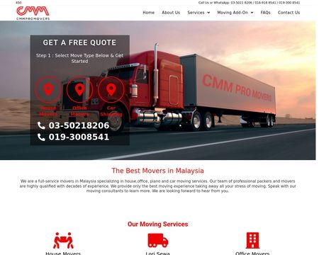 website thubmnail of CMM Pro Movers