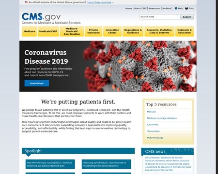 website thubmnail of Centers for Medicare & Medicaid Services