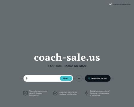 website thubmnail of Coach Sale