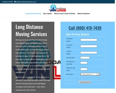 website thubmnail of Coast 2 Coast Van Lines