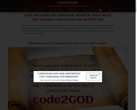 website thubmnail of God & Holy Land Man